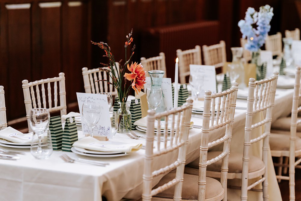 Dinner Party Wedding Lou Rob Photo Long Table Flowers Decor
