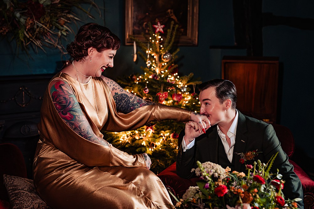 Vintage Winter Wonderland Wedding Ideas Natalia Case Photography Christmas Tree
