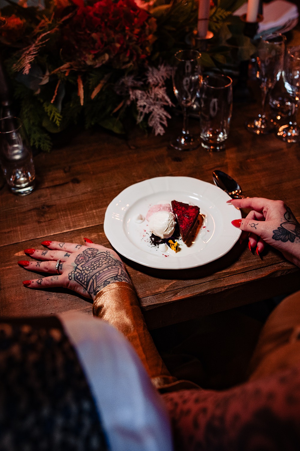 Vintage Winter Wonderland Wedding Ideas Natalia Case Photography Food Dinner
