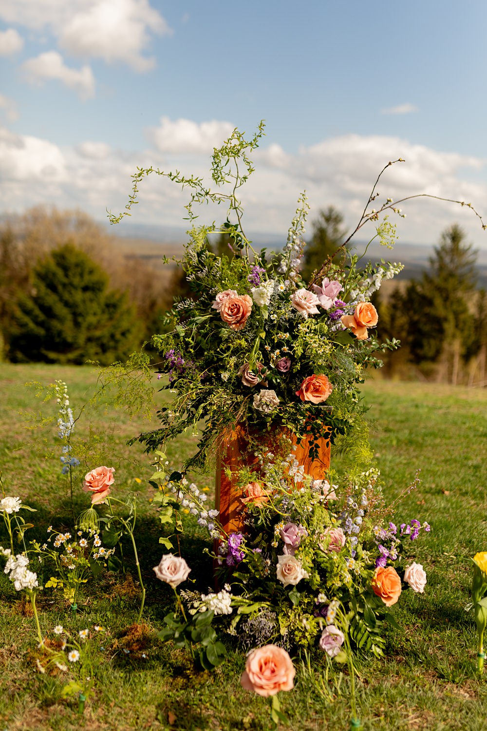 Cedar Lakes Estate Wedding Ideas Little But Fierce Photography Wildflower Ceremony Flower Arrangement