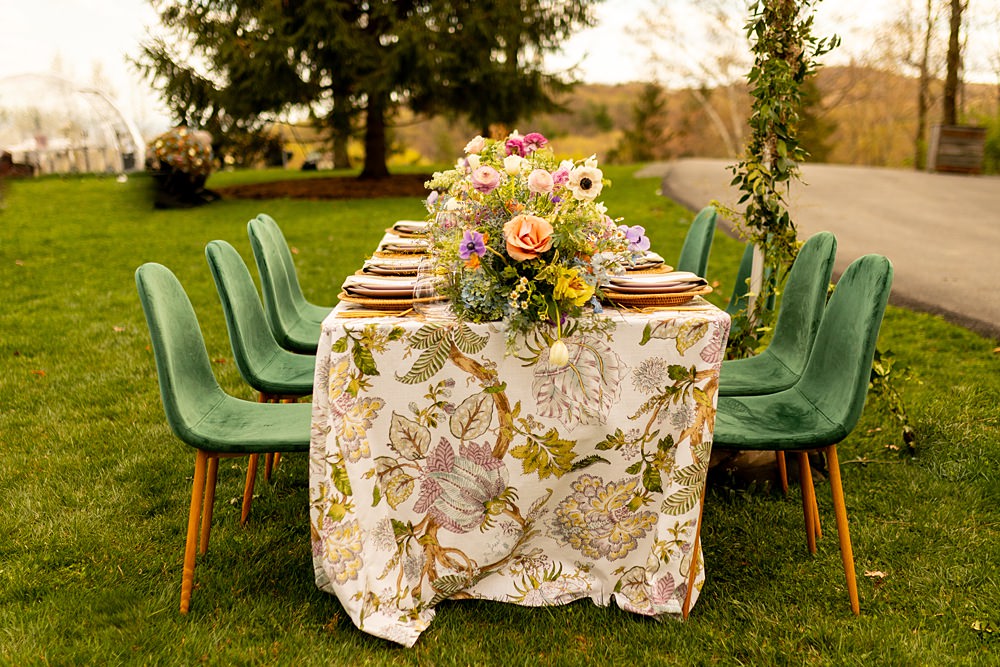Cedar Lakes Estate Wedding Ideas Little But Fierce Photography Table Flower Runners Wildflowers Colourful Centrepiece Pattern Cloth