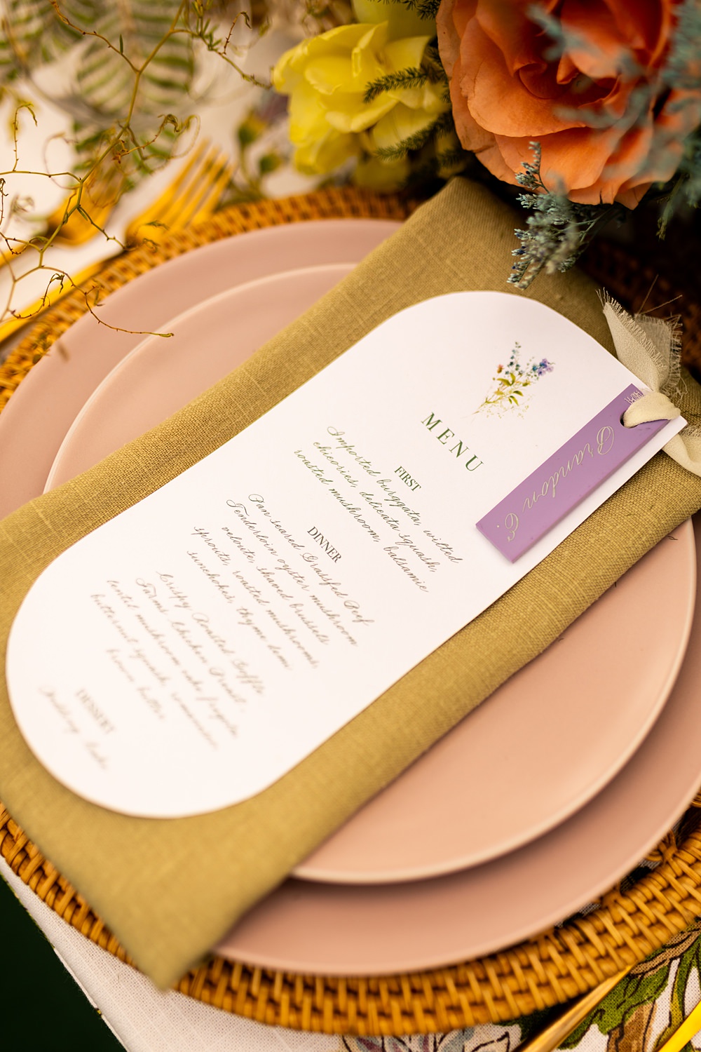 Cedar Lakes Estate Wedding Ideas Little But Fierce Photography Menu Card