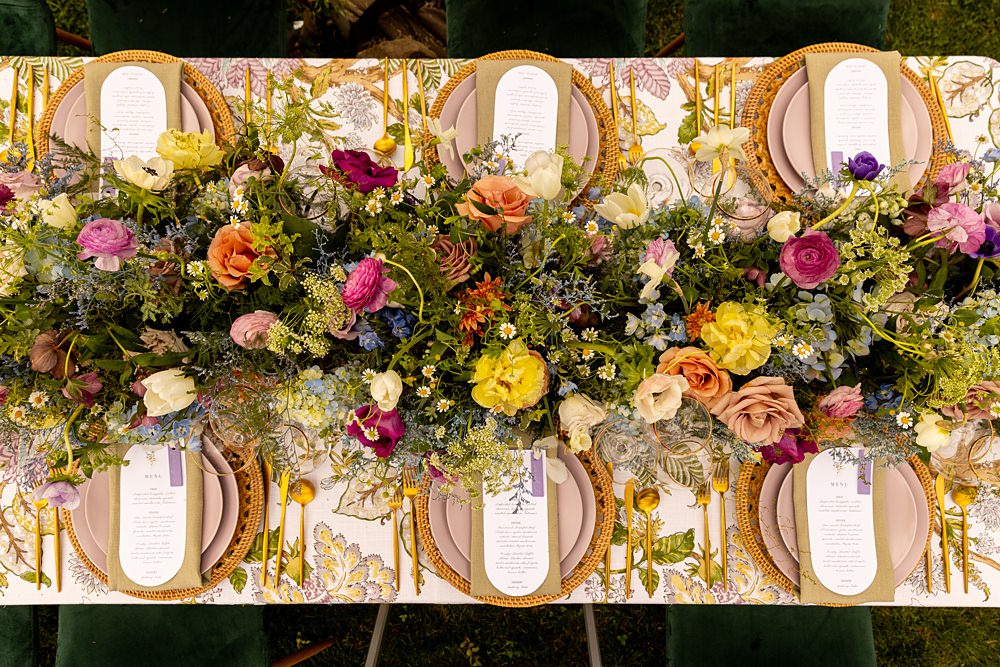 Cedar Lakes Estate Wedding Ideas Little But Fierce Photography Table Flower Runners Wildflowers Colourful Centrepiece