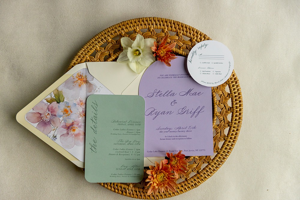 Cedar Lakes Estate Wedding Ideas Little But Fierce Photography Floral Pastel Stationery Invite
