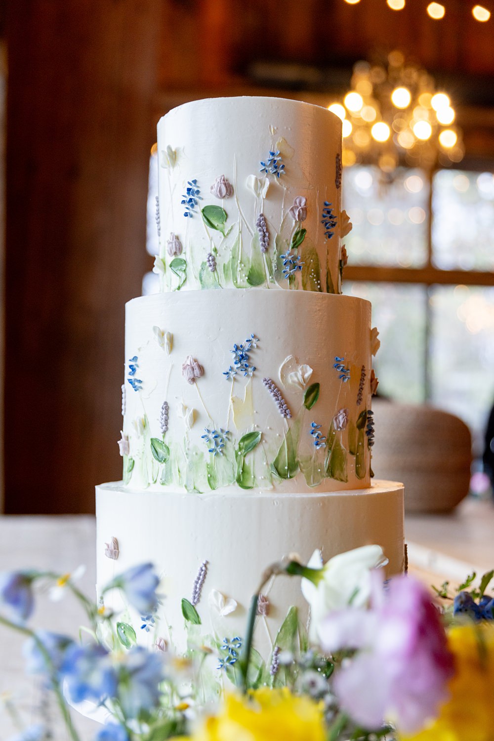 Cedar Lakes Estate Wedding Ideas Little But Fierce Photography Wildflower Iced 3 Tier Cake