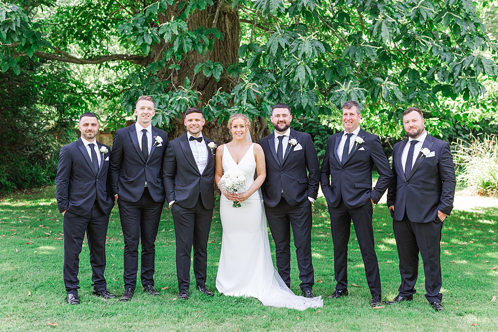 St Audries Park Wedding James and Kerrie Photography Groom Black Suit Bow Tie Tuxedo Groomsmen