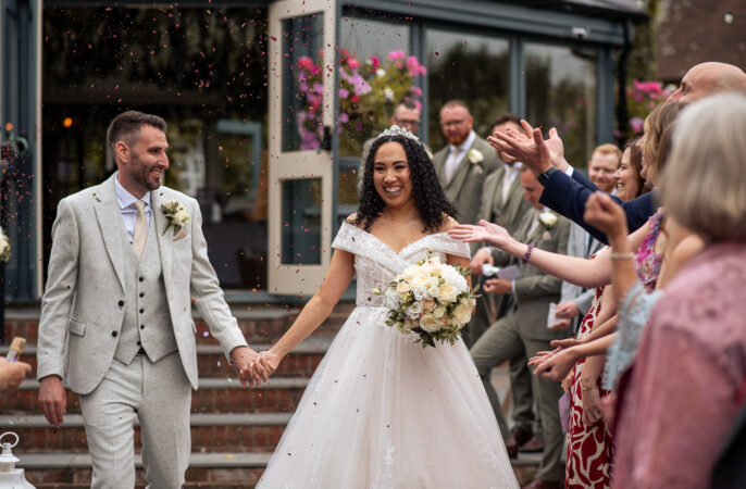 The Old Mill Aldermaston Wedding Nicola Belson Photography Confetti Throw
