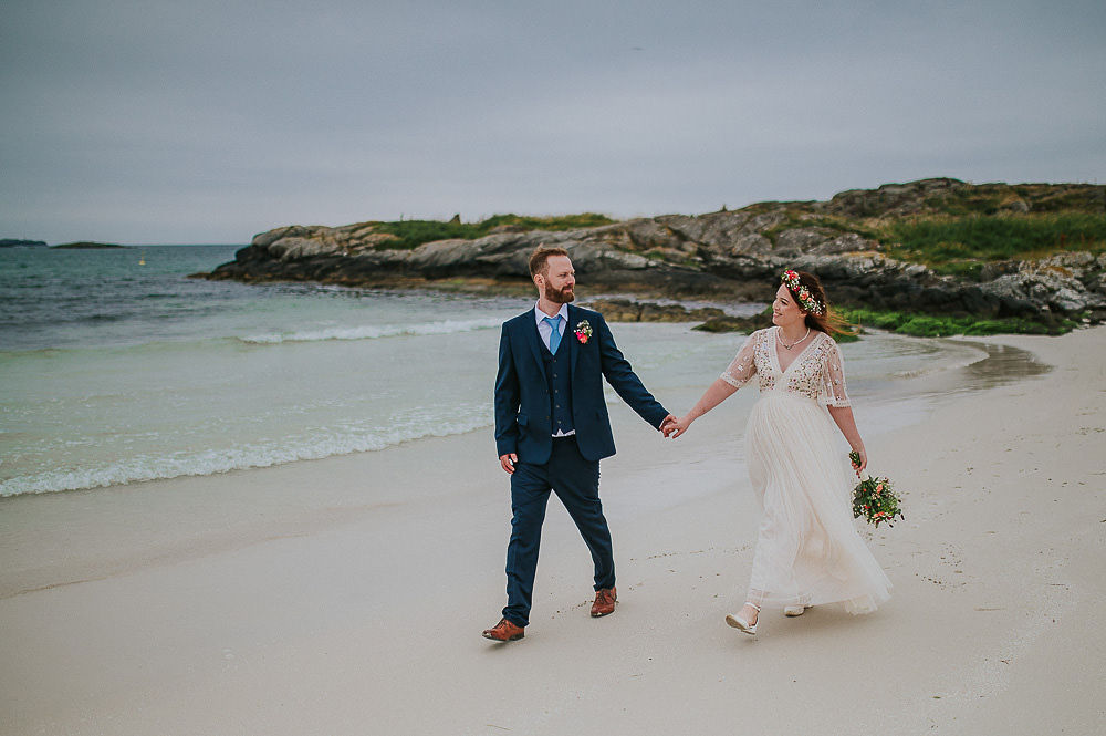 Beach Sea Akrasanden Norway Elopement TS Foto Design