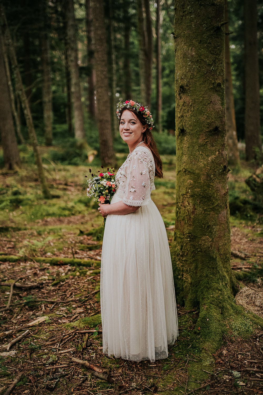 Akrasanden Norway Elopement TS Foto Design Bride Dress Embroidered Needle Thread