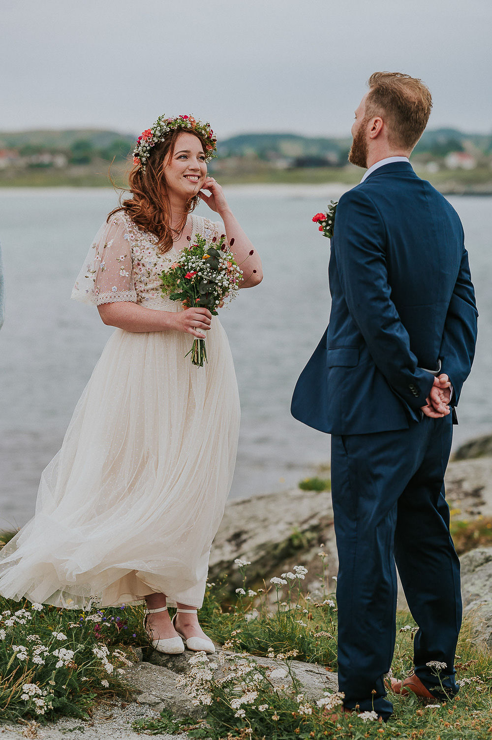 Beach Sea Akrasanden Norway Elopement TS Foto Design