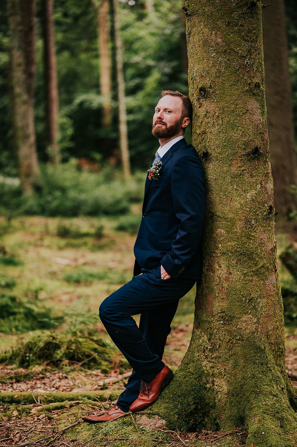 Akrasanden Norway Elopement TS Foto Design Groom Navy Blue Suit