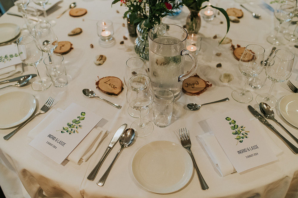Akrasanden Norway Elopement TS Foto Design Log Slice Place Name