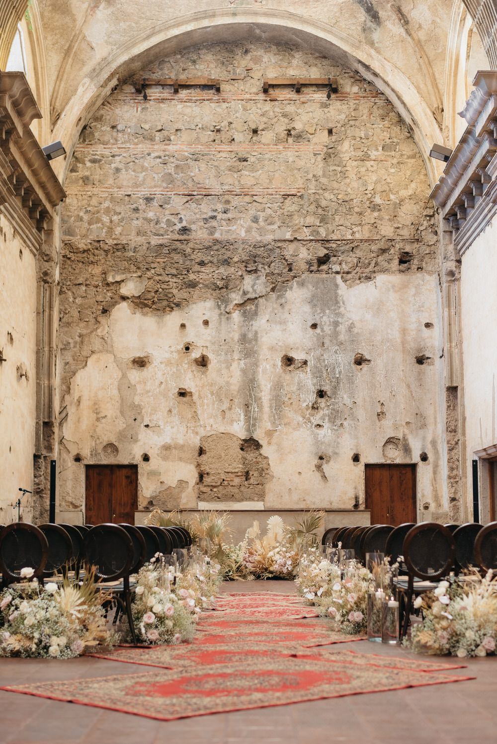 Antigua Guatemala Destination Wedding Daniel Lopez Perez Wedding Photography Aisle Rugs Flowers Decor Ceremony