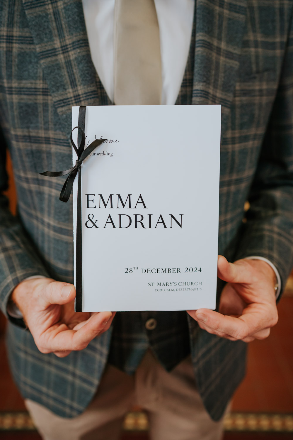 Tullyglass Hotel Wedding Sheena T Photography Order Service Booklet