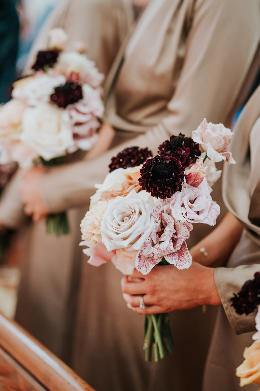 Bouquet Flowers Pink Orange Red Rose Carnation Bridesmaid Tullyglass Hotel Wedding Sheena T Photography