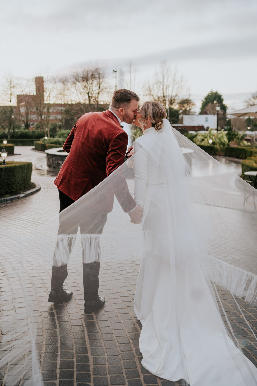 Tullyglass Hotel Wedding Sheena T Photography Tier Ruffle Veil Bride