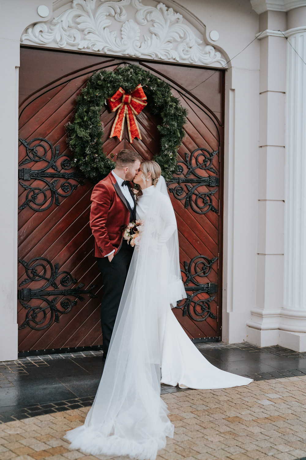 Tullyglass Hotel Wedding Sheena T Photography Christmas Wreath
