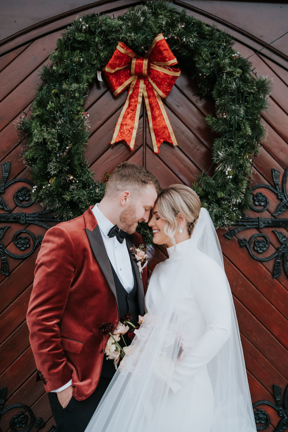 Tullyglass Hotel Wedding Sheena T Photography Christmas Wreath