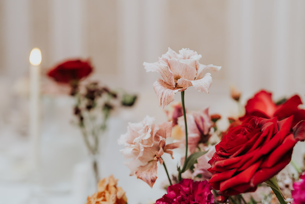 Tullyglass Hotel Wedding Sheena T Photography Flowers Bud Vase Centrepiece Table Candle