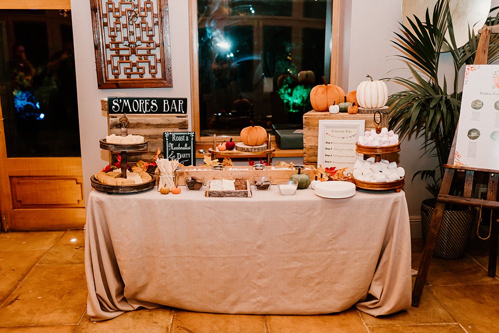 The Matara Centre Wedding Amy Woodham Photography S'mores Hot Chocolate Station Bar Table