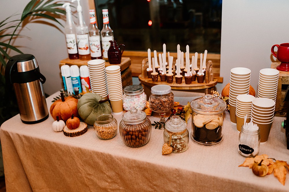 The Matara Centre Wedding Amy Woodham Photography S'mores Hot Chocolate Station Bar Table