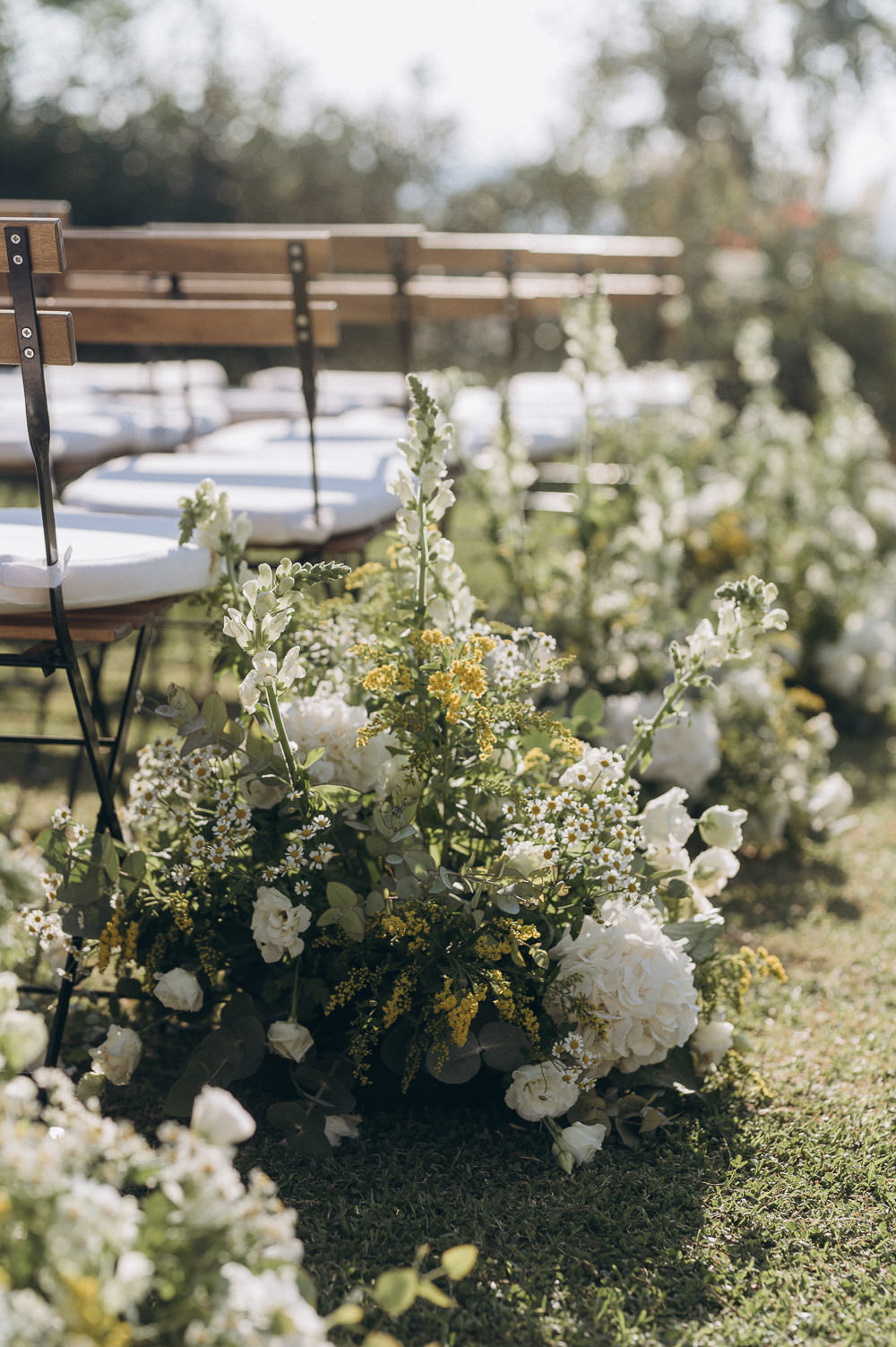 Baglio Strafalcello Wedding Anna Vlasiuk Photography Meadow Aisle Flowers Ceremony White Yellow