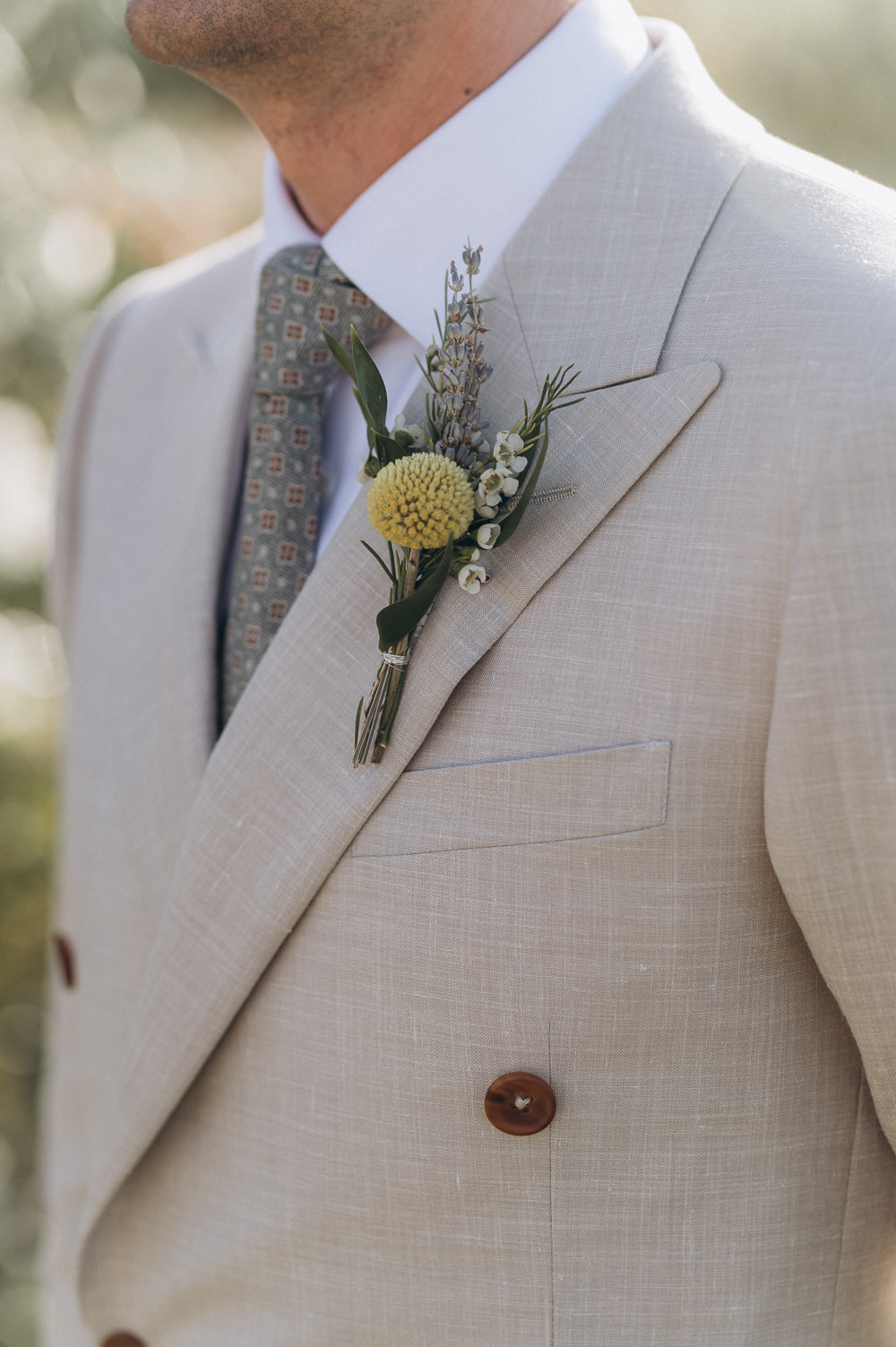 Baglio Strafalcello Wedding Anna Vlasiuk Photography Groom Buttonhole Boutonnière Yellow Flower