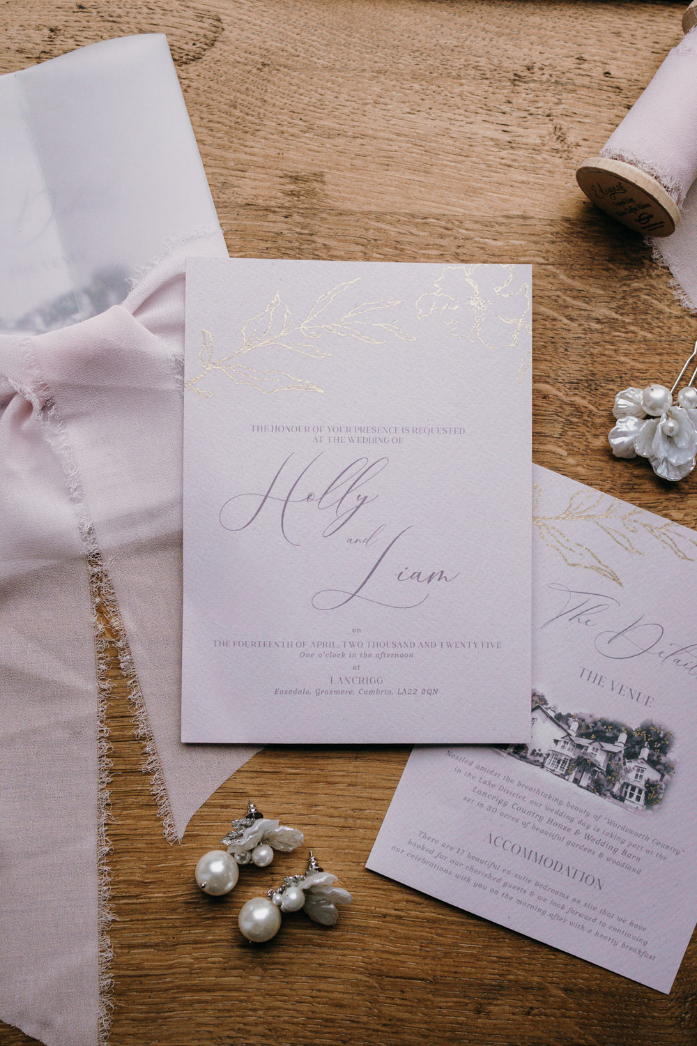 Lancrigg Wedding Olivia Weldon Photography Stationery Calligraphy Invites