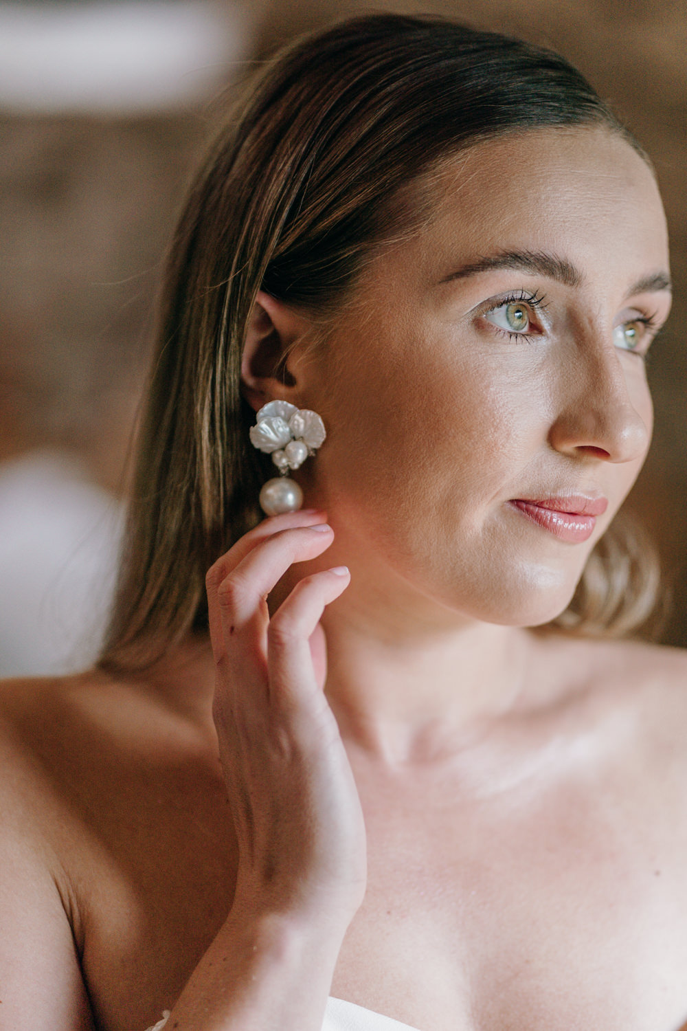 Lancrigg Wedding Olivia Weldon Photography Bride Earrings