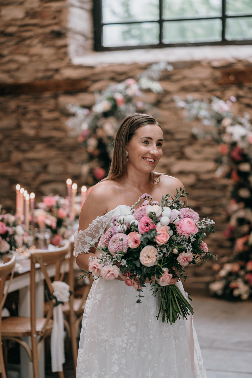 Lancrigg Wedding Olivia Weldon Photography Pink Lilac Bridal Bouquet