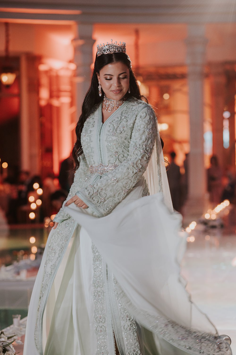 Palais Rhoul Wedding Grace Pham Photography Mint Green Caftan Dress