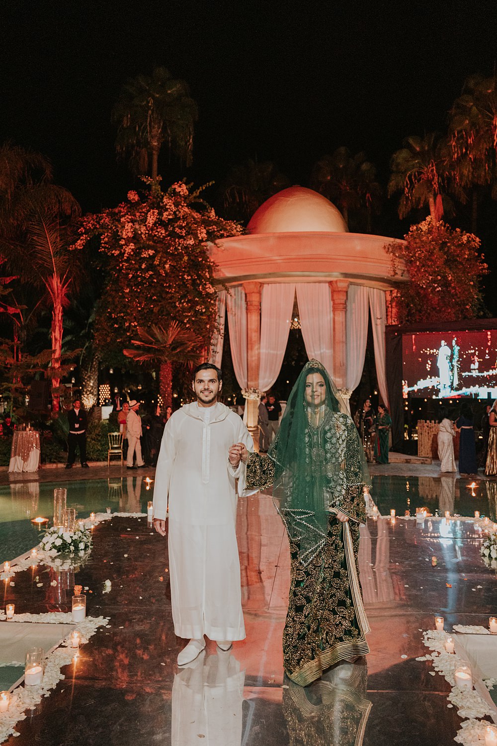 Palais Rhoul Wedding Grace Pham Photography Green Gold Caftan Groom Jaleba