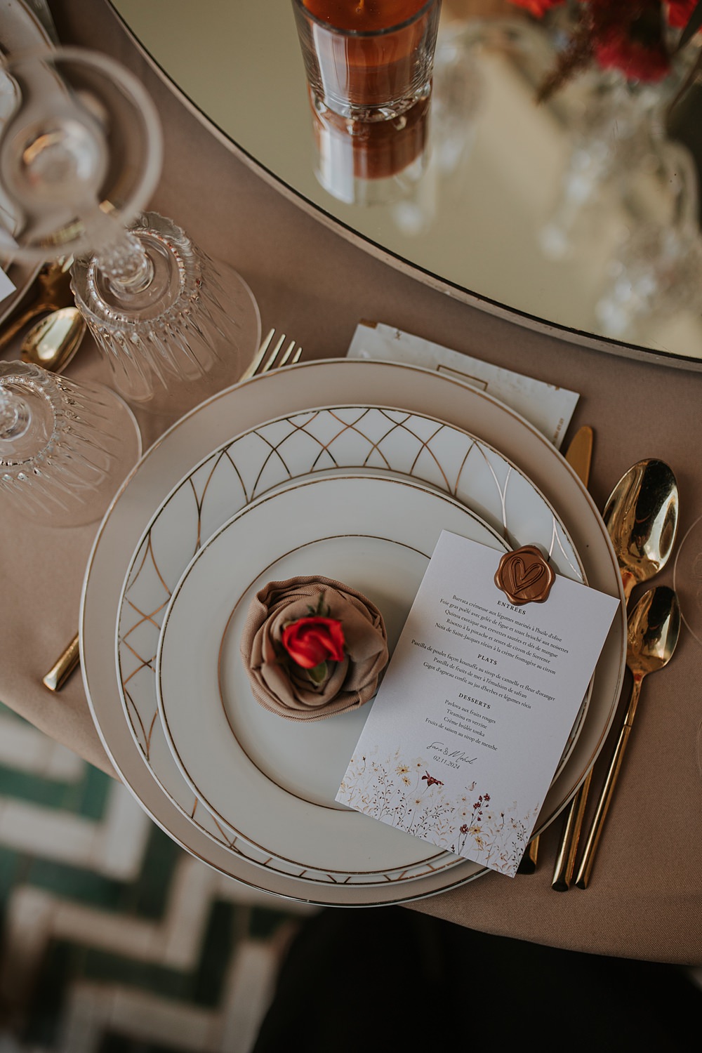 Palais Rhoul Wedding Grace Pham Photography Place Setting Decor