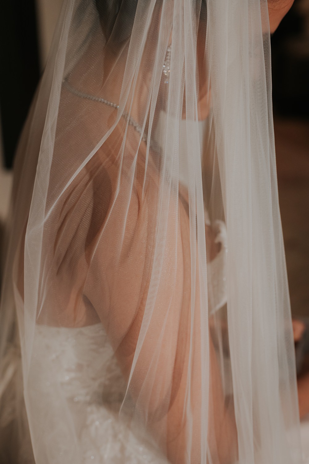 Palais Rhoul Wedding Grace Pham Photography Sweetheart Strapless Lace Gown Veil