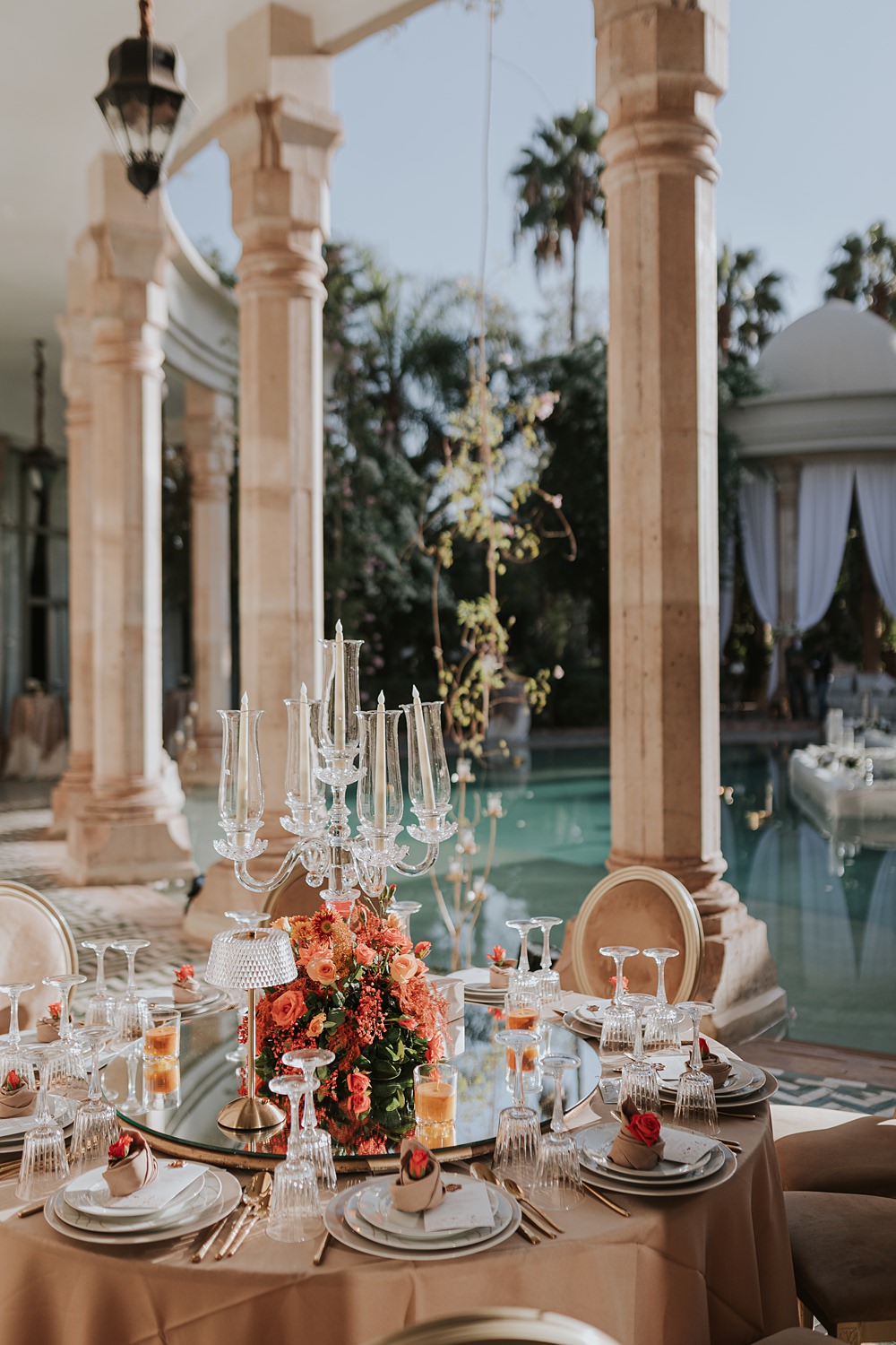 Palais Rhoul Wedding Grace Pham Photography Table Centrepiece Flowers