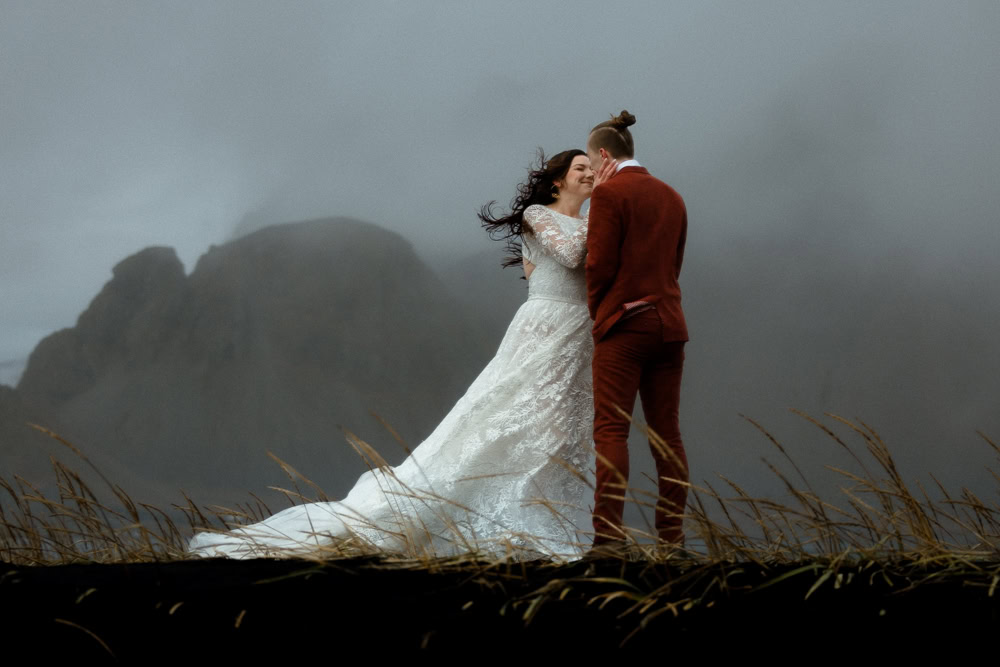 Reynisfjara Iceland Elopement Ast og Hraun