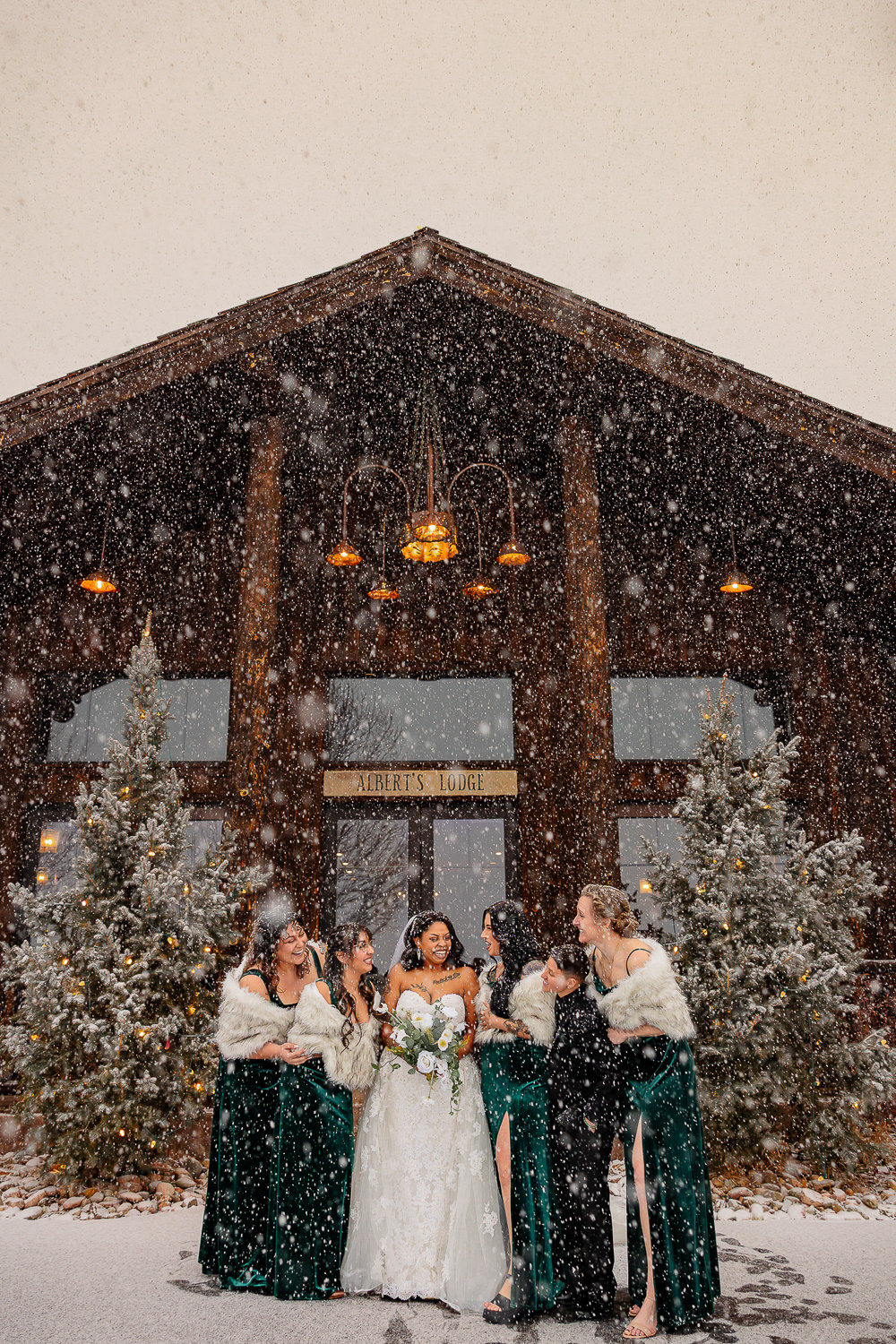 Spruce Mountain Ranch Wedding Michelle Betz Photography Bridesmaids Green Dresses