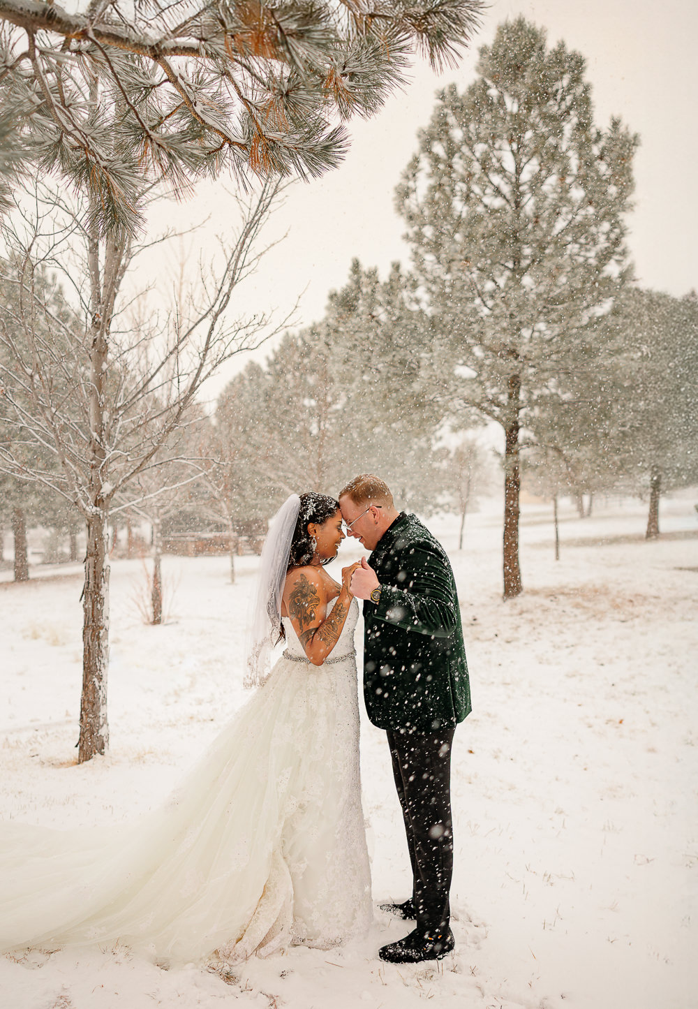 Spruce Mountain Ranch Wedding Michelle Betz Photography Snowy