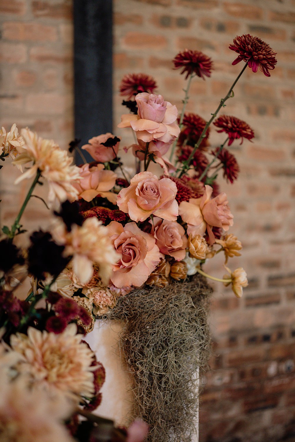 The Barn at Charleton Wedding Scott Arlow Photography Orange Dusty Pink Cream Red Flowers