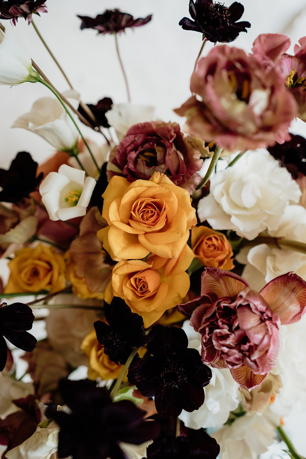 The Barn at Charleton Wedding Scott Arlow Photography Orange Dusty Pink Cream Flower Bouquet