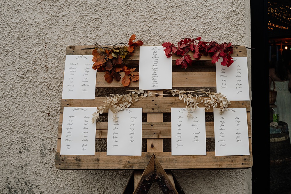 The Barn at Charleton Wedding Scott Arlow Photography Wooden Pallet Table Plan