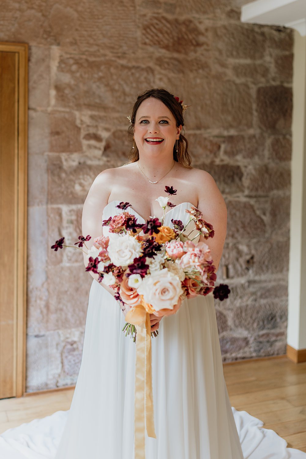 The Barn at Charleton Wedding Scott Arlow Photography Bride Strapless Gown Sweetheart