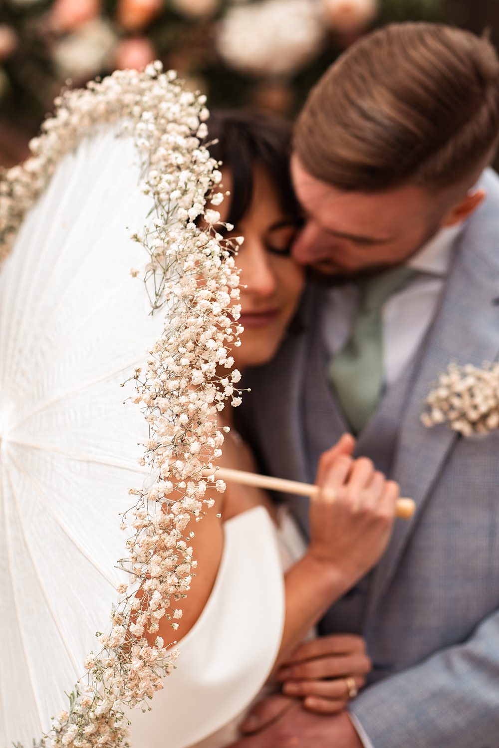 Wennington Hall Wedding Ideas Studio Dark Parasol Flowers
