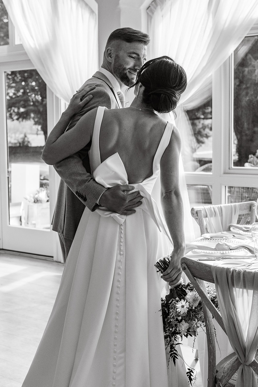 Wennington Hall Wedding Ideas Studio Dark Bow Back Gown Bride