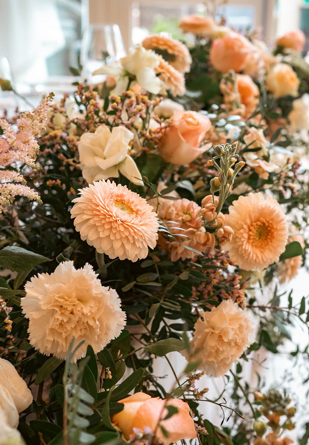 Wennington Hall Wedding Ideas Studio Dark Wild Natural Peach Flowers