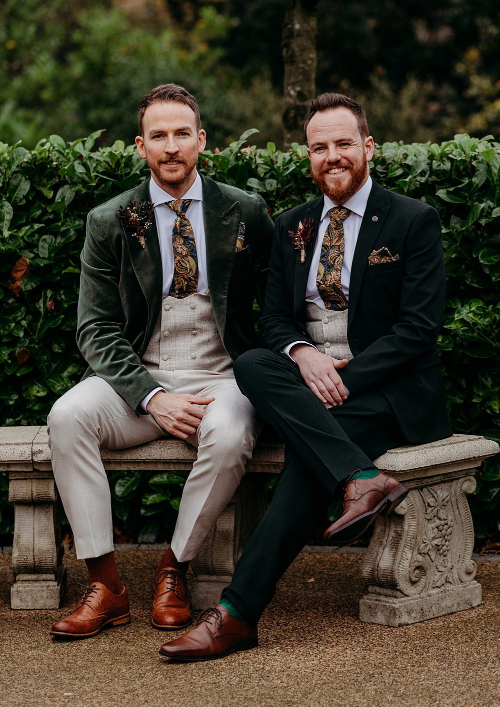 Clandeboye Lodge Hotel Wedding Silver Lace Photography Groom Groomsman Suits