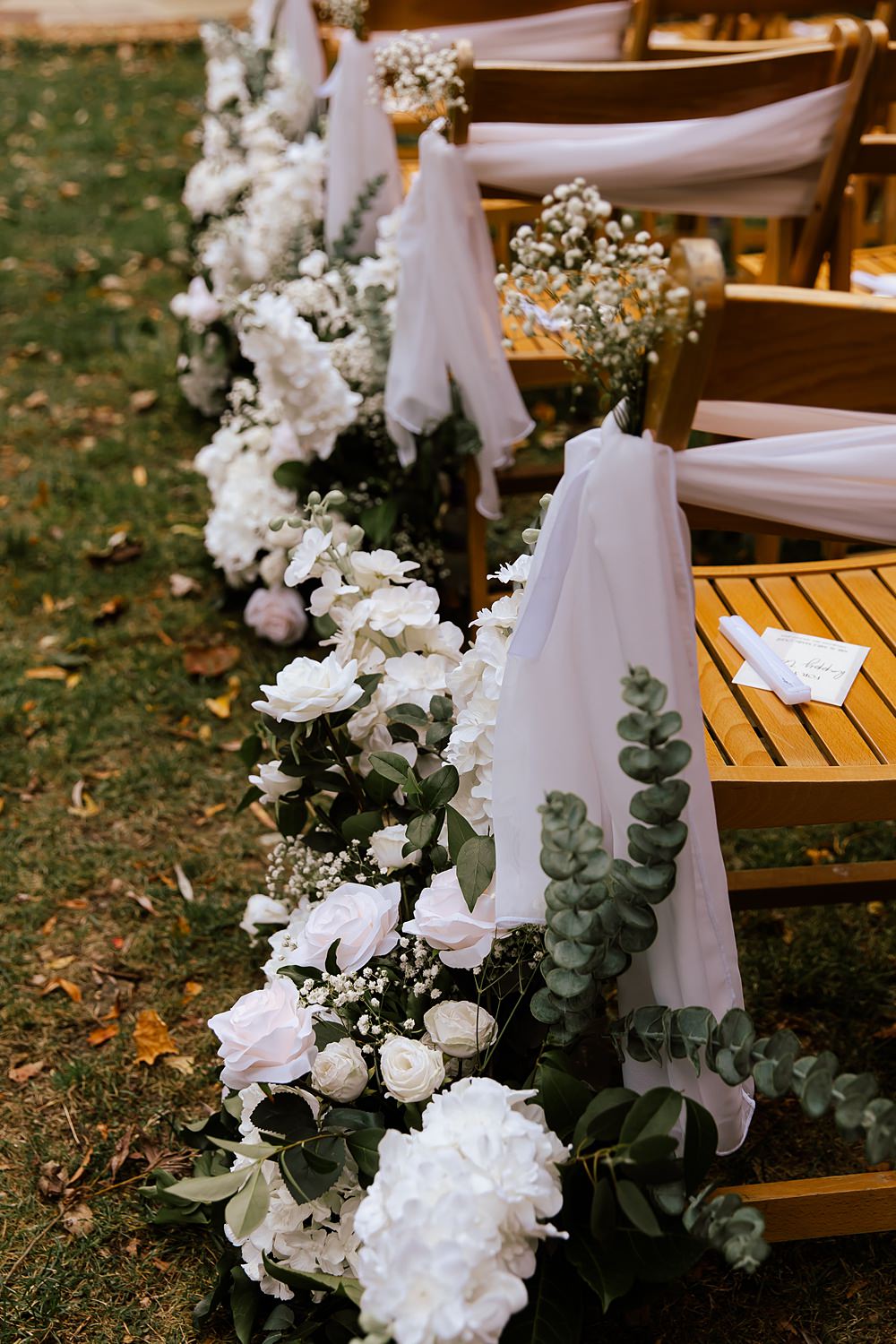 Crockwell Farm Wedding Amara Grace Photography Aisle White Flowers Meadow