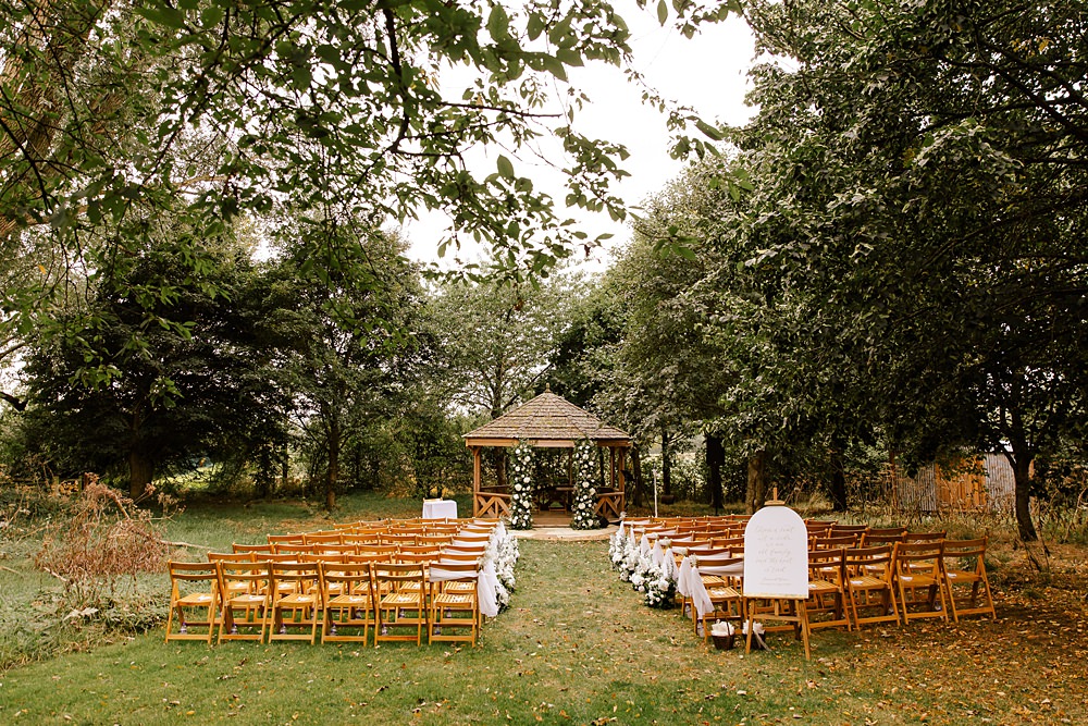 Crockwell Farm Wedding Amara Grace Photography Aisle White Flowers Meadow Garden Ceremony