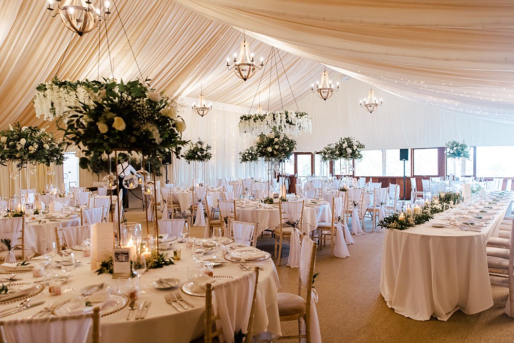 Crockwell Farm Wedding Amara Grace Photography Marquee Reception White Green Flowers Decor