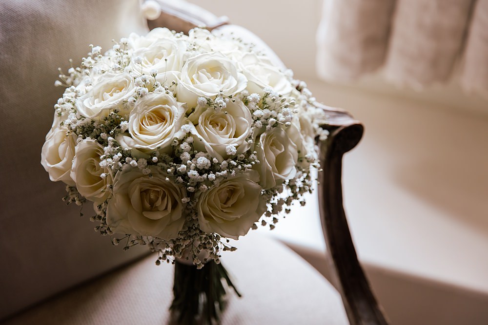 Crockwell Farm Wedding Amara Grace Photography White Rose Gypsophila Bouquet Bridal